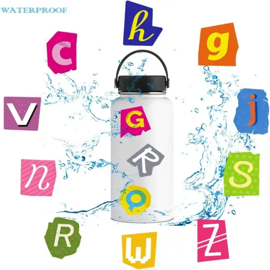 100pcs Alphabet Number Colorful Letter Stickers {5}