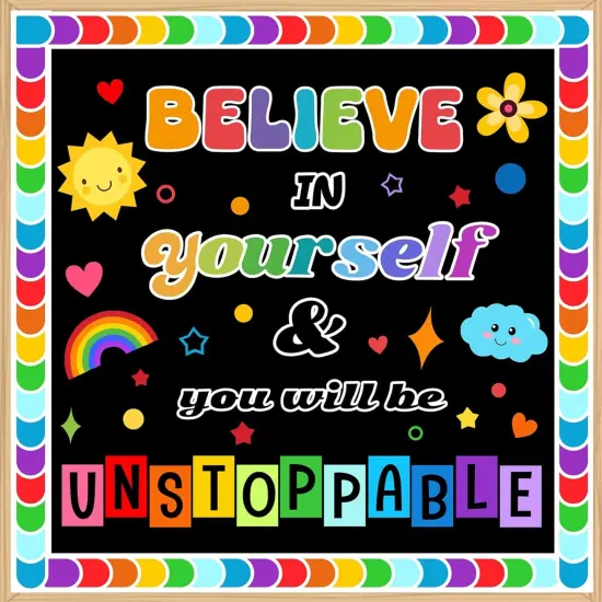 Believe in Yourself Classroom Bulletin Board Decoration Set {1}