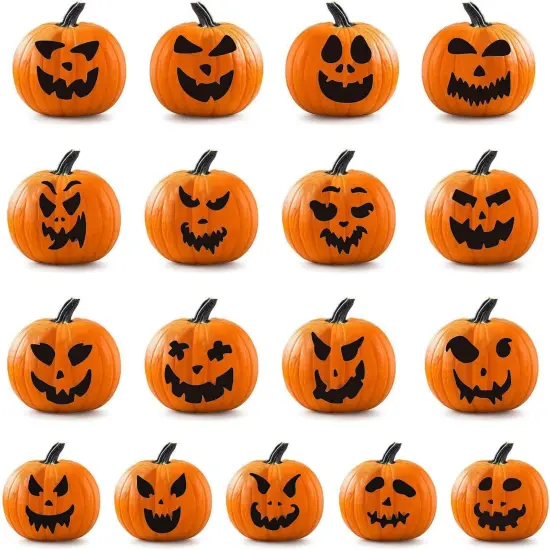 35 Pack Pumpkin Decorating Stickers {4}