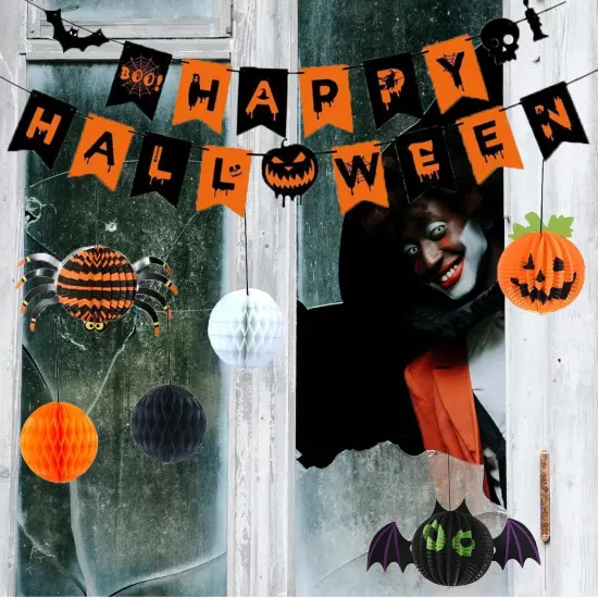 6 Pcs Halloween Banner Decorations Set {5}