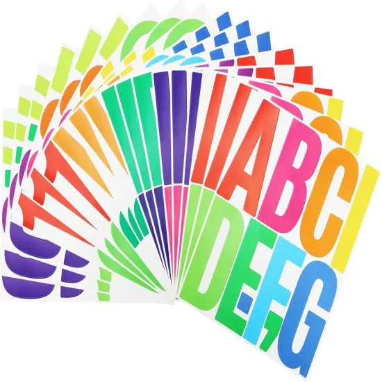 18 Sheets Letter Number Stickers {4}