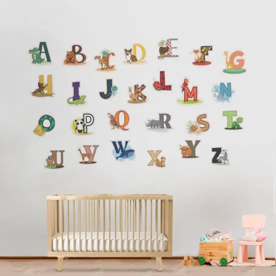 Alphabet Wall Decals - Colorful ABC Wall Stickers {5}