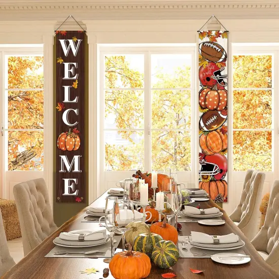Fall Welcome Porch Banner Decorations Indoor and Outdoor {5}