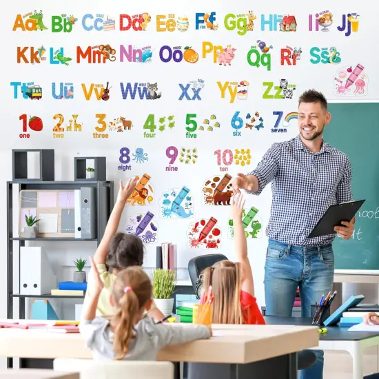 Alphabet Numbers Wall Decals {4}