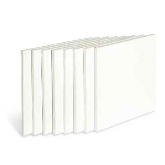 KINGART&reg; Stretched Canvas 12" x 12", 8-Pack {1}