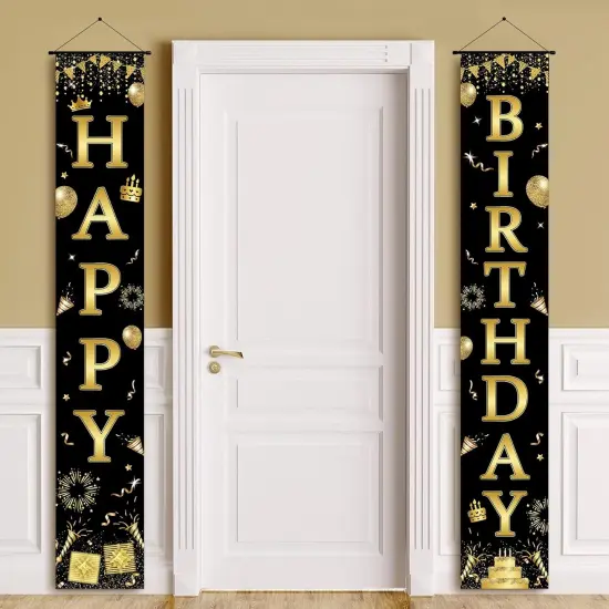 Black and Gold Birthday Decorations {5}