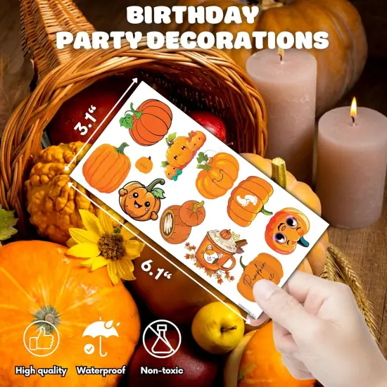 104 PCS Pumpkin Temporary Sticker {4}