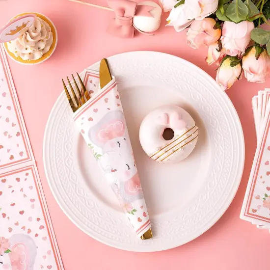 50Pcs Girls Baby Shower Napkins {4}