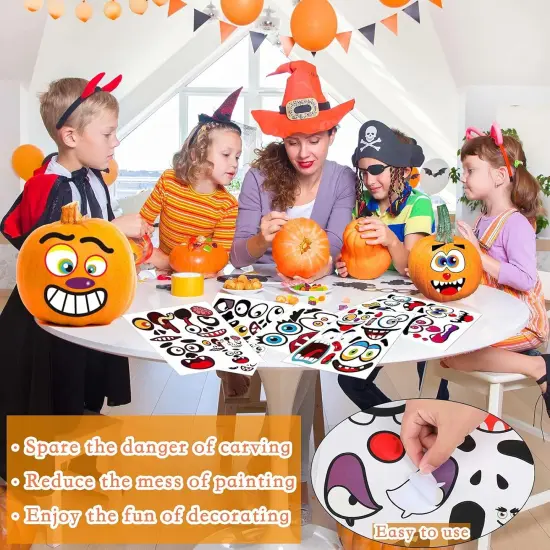 62Pcs Halloween Pumpkin Decorating Stickers {2}