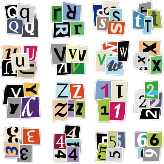 200Pcs Alphabet Stickers Waterproof Vinyl Decals for Scrapbooks {3}