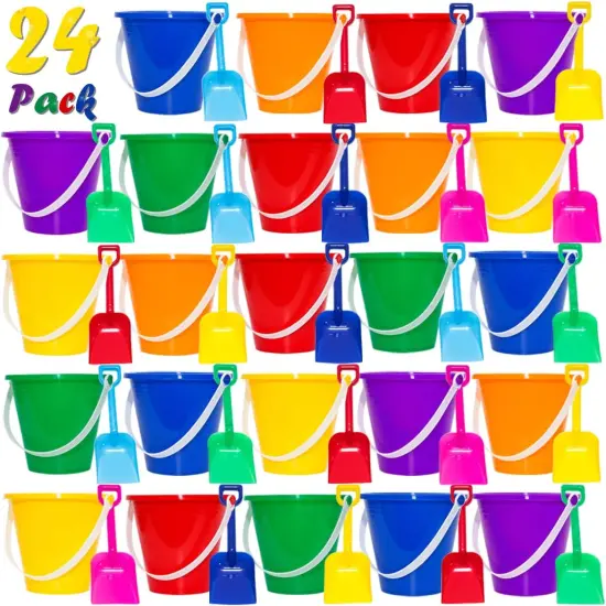 24 Set Buckets Pail with Shovels {1}