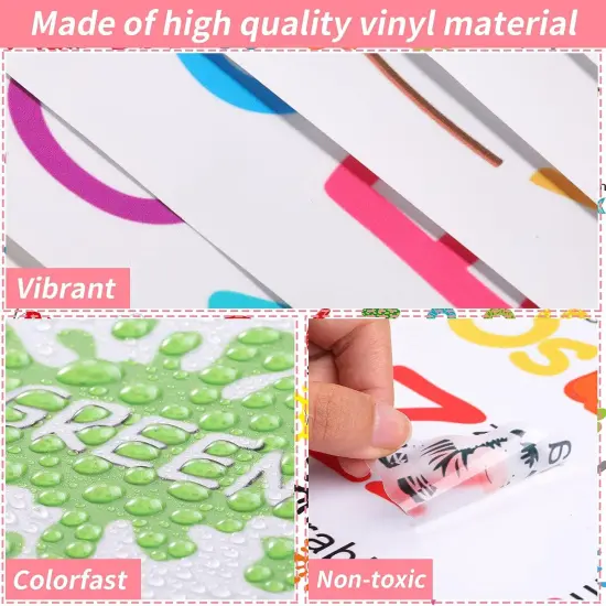 6 Sheets Alphabet Number Color Weather Learning Educational Wall Decals {2}