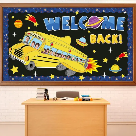 Outer Space School Bus Bulletin Board Decorations {1}