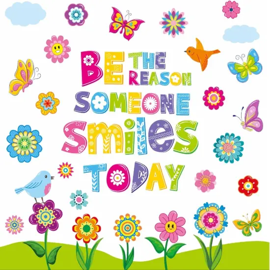 Flower Bulletin Board Back to School Decorations {1}