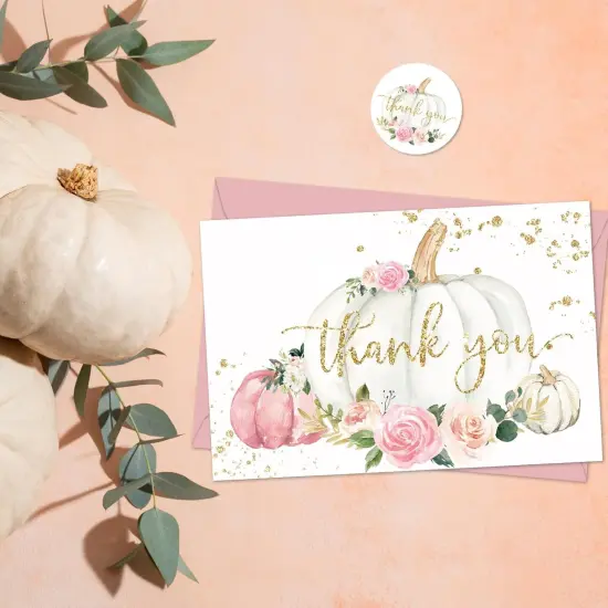 Thank You Note Cards with Envelope Stickers {3}
