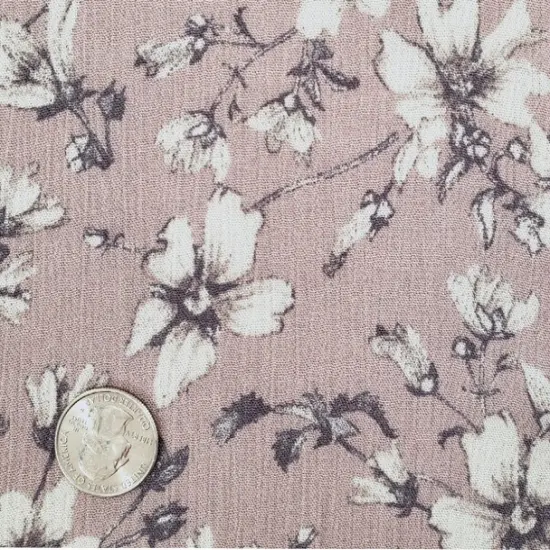 1 Yard Rose Dust Rayon Crinkle Fabric Featuring Delicate Pleated Texture for Elegant Dresses Soft Blouses and Skirts 50/52 Inch Width {2}