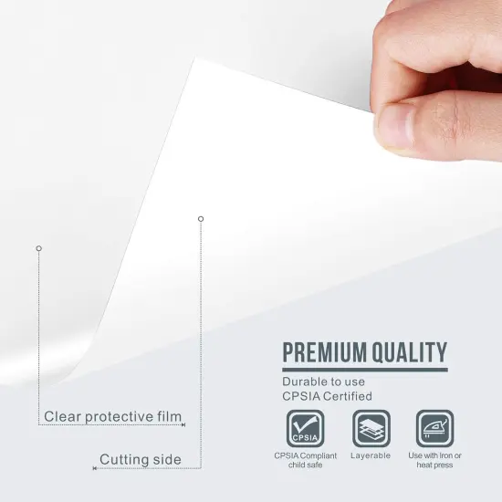 12" x 12ft Heat Transfer Vinyl Rolls, PU (Strong Stretchy) HTV Vinyl White for Shirts {3}