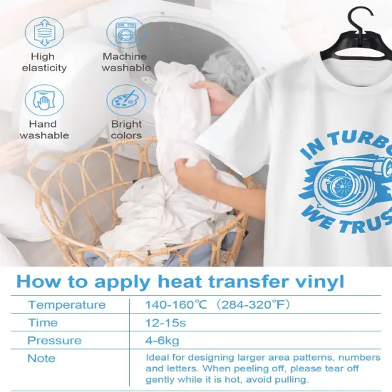 Iron On Vinyl - 12"x10" Heat Transfer Vinyl Sheets (63 Colors: Glitter & Matte) {5}