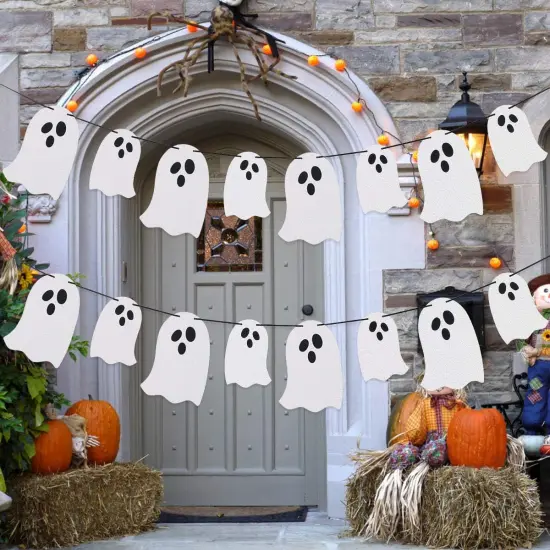 2 Pack Halloween Hanging Ghost Banner {3}