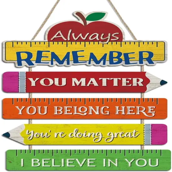 Motivational Classroom Door Sign Decor {1}