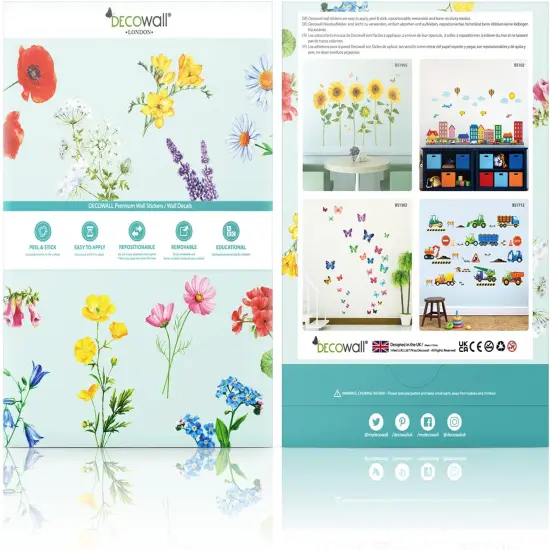 Animal Alphabet Numbers Colour Weather Kids Wall Stickers {5}