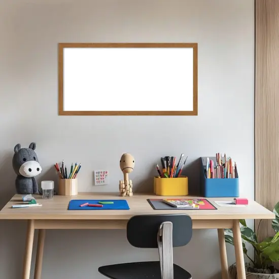 Carlisle Narrow Framed Dry Erase Magnetic Board Blonde {5}