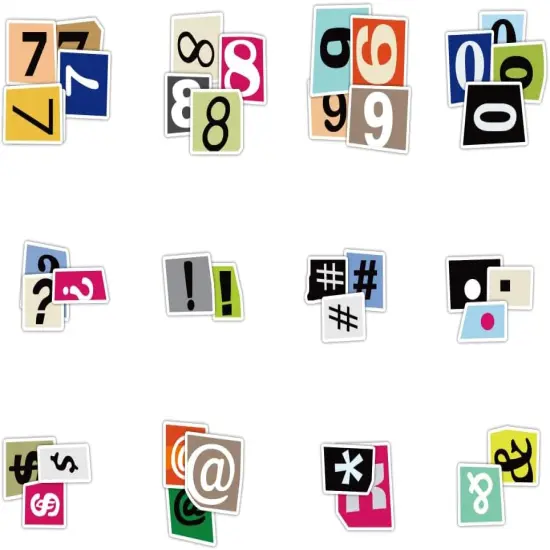 200Pcs Alphabet Stickers Waterproof Vinyl Decals for Scrapbooks {4}
