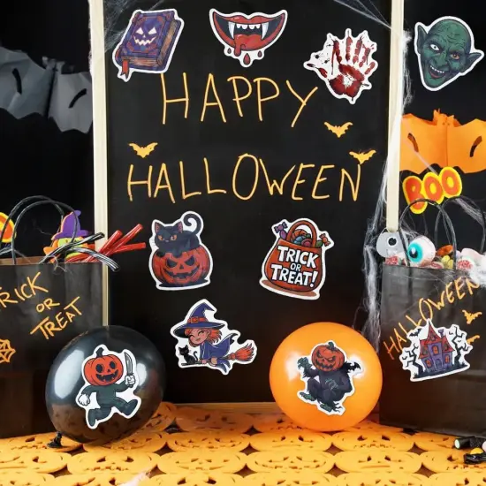 100 Pcs Halloween Stickers Bulk for Kids {4}