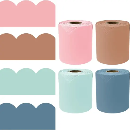 260Ft Rolled Modern Boho Bulletin Board Border Set - 4 Pack {1}