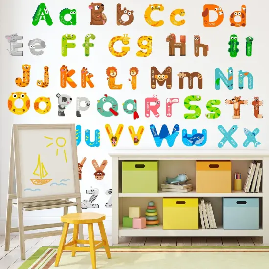 8 Sheets Alphabet Letters Wall Decals {5}