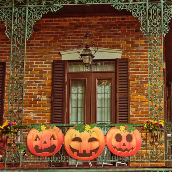 Halloween Pumpkin Banner - Red {3}