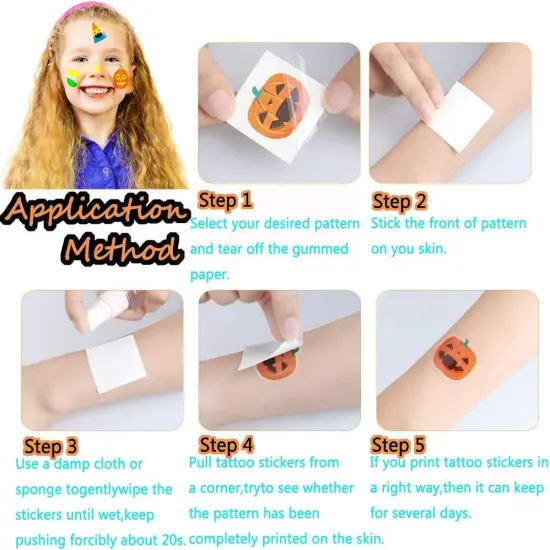 144 PCS Halloween Temporary Tattoos {4}