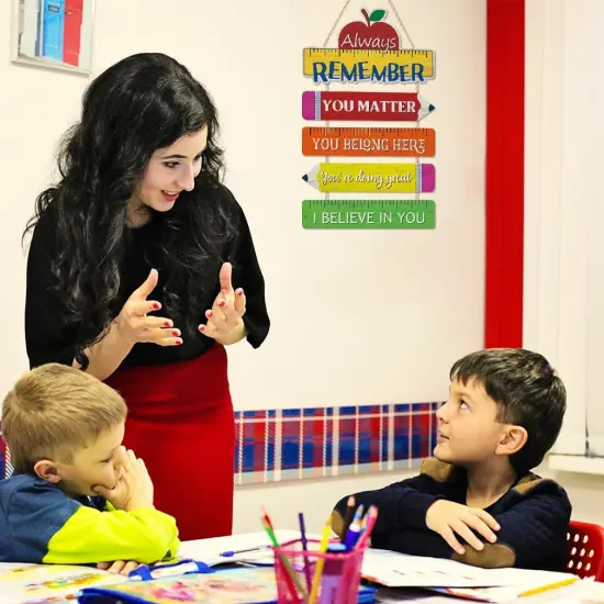 Motivational Classroom Door Sign Decor {3}