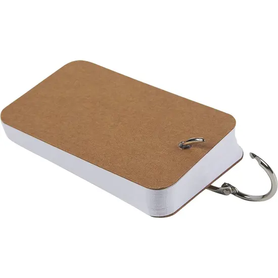 8 Pack Blank Flash Cards with Rings for Studying with 50 Sheets Each, 250gsm Index Notecards (2.2 x 3.5 In) {5}