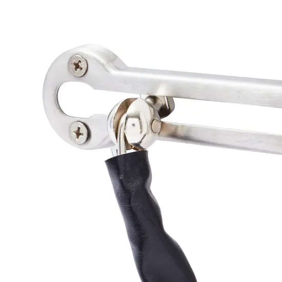 3-Pack Stainless Steel Chain Door Lock with Faux Leather Chain Sleeve, 7.2-Inch Slide-Type Safety Chain Locks for Inside Door, Single-Hung and Double-Hung Windows (Satin Nickel) Silver {4}