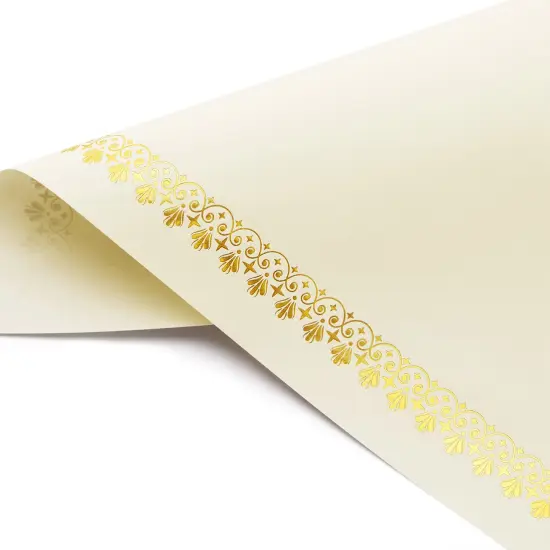 48 Pack Certificate Papers - Letter Size Blank Award Certificates Paper, Gold Foil Border Specialty Recognition Diploma Paper, Laser and Inkjet Printer Friendly, Gold, 8.5 x 11 Inches {2}