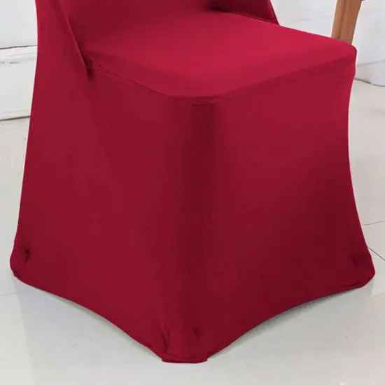 1 Piece Apple Red Stretch Spandex Chair Cover for Vibrant Folding Seating {5}