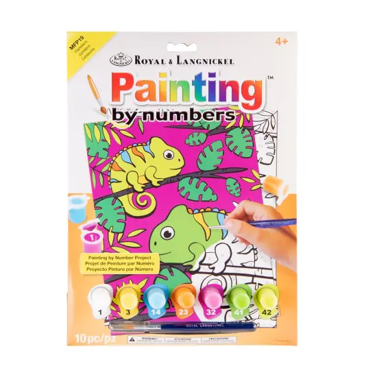 MFP19 | Painting by numbers&trade; Children's 10pc 8.75" x 11.75" Chameleons Painting Project {1}