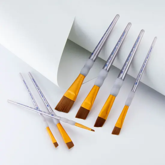 RCC 312 | Crafter's Choice&trade; 7pc Brown Taklon Angular Brush Set {2}