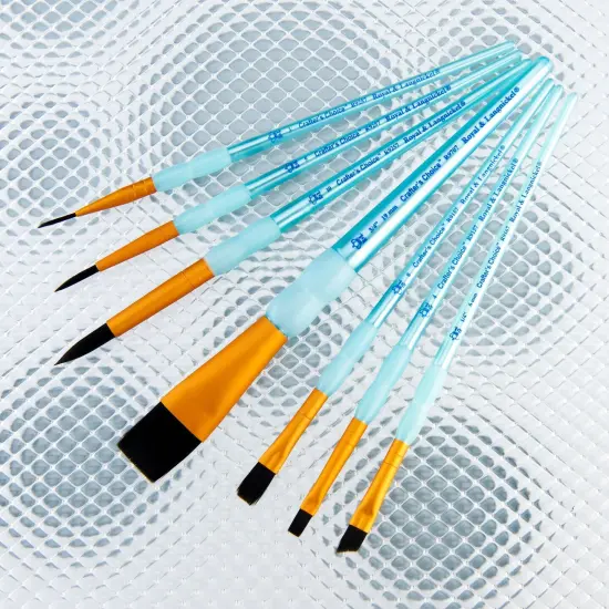 RCC 417 | Crafter's Choice&trade; 7pc Black Taklon Variety Brush Set {2}