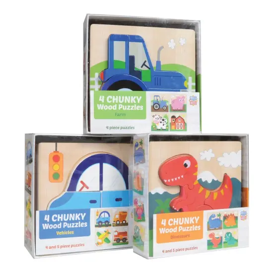 Master Pieces Puzzles Chunky Wooden Puzzles &ndash; Set of 12 (6" x 6") {6}