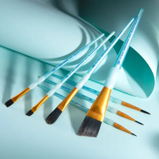 RCC 416 | Crafter's Choice&trade; 7pc Black Taklon Variety Brush Set {2}