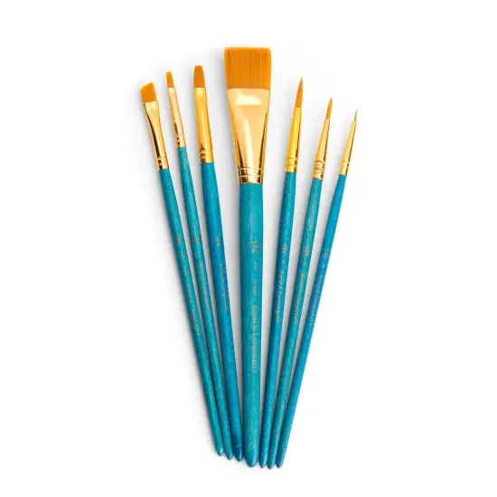 RSET-9184 | 7pc Golden Taklon Variety Brush Set {2}