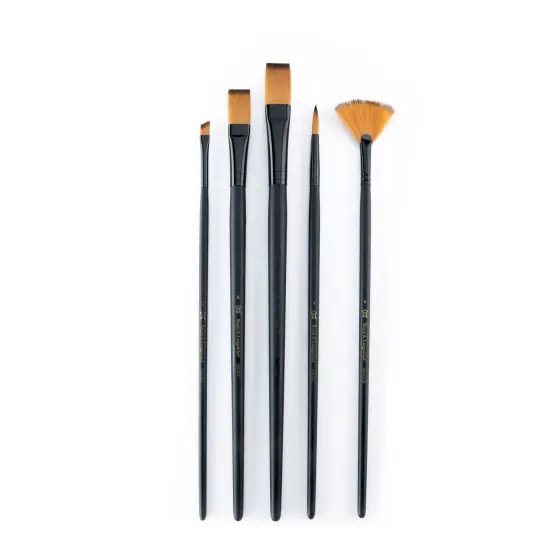 RSET-4304 | Essentials&trade; 5pc Gold Taklon Variety Brush Set 4304 {2}