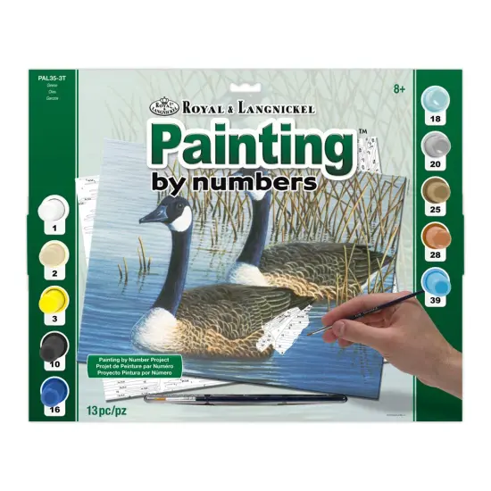 PAL35 | Painting by numbers&trade; 13pc 11.25" x 13.375" Geese Painting Project {1}