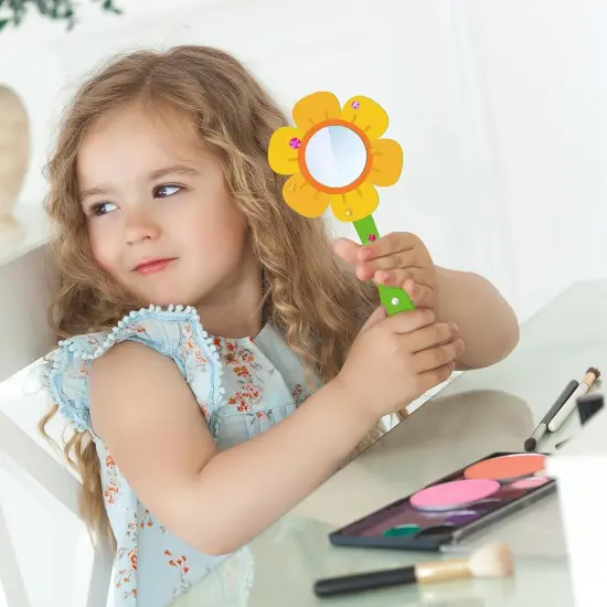 10 Pack Wooden Mirror Craft for Kids {5}