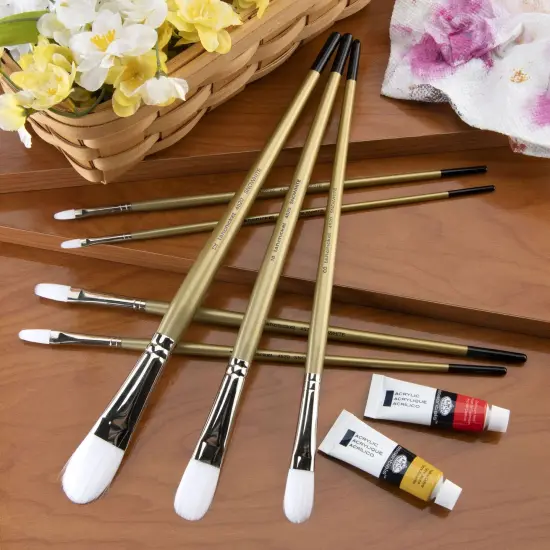 RSET-4500 | Snowhite&trade; 7pc Oil & Acrylic Round Brush Set {3}