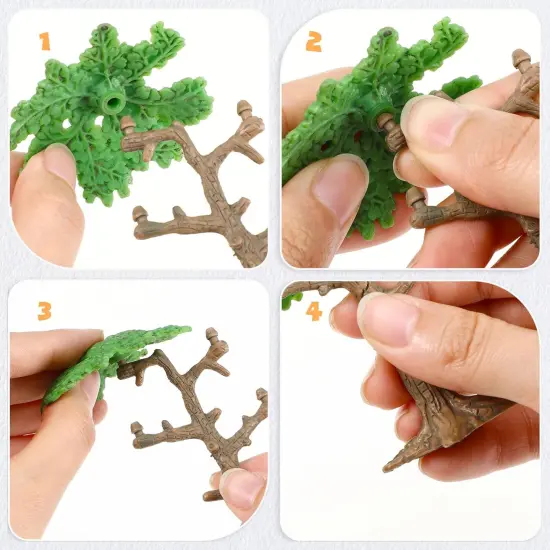 Model Pine Trees, 3Pcs Model Train Trees Miniature Pine Tree Model Artificial Pine Tree Mini Pine Tree Toys Fake Plants {4}
