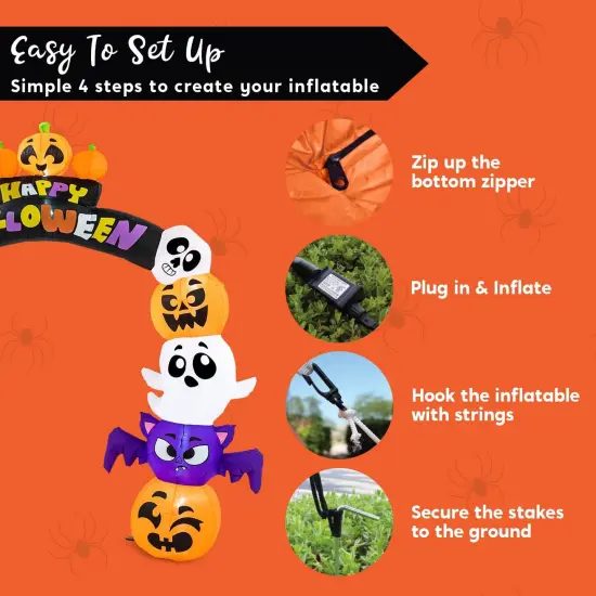 Cute Halloween Inflatables Pumpkin Archway Outdoor Decoration {5}