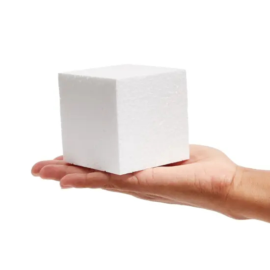 30 Pack Foam Craft Blocks for Modeling, 3 Inch Mini Square Cubes for Sculpting, School Projects (White Polystrene) {5}
